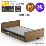 【中古】ラマウントベッド INTIME1000 セミダブル(120cm幅) ベッド単品 1+1モーター ヨーロピアン(フットボードあり)